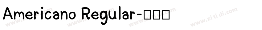 Americano Regular字体转换